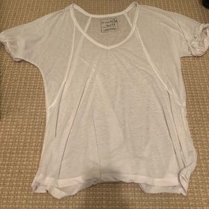 FREE PEOPLE we the free v neck white tee